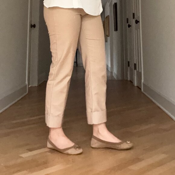 TORY BURCH Caroline Suede Ballerina Flats - Picture 4 of 12